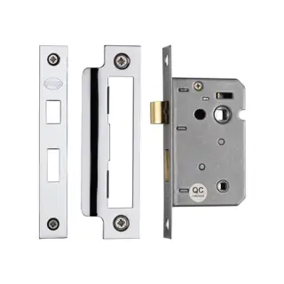 YKBL2N-PC&PN M&period;Marcus York Bathroom Lock 2 &half;" Polished Chrome
