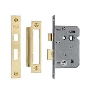 YKBL2N-SB M&period;Marcus York Bathroom Lock 2 &half;" Satin Brass