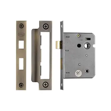 Click Here To Enlarge This Photo Of YKBL3N-AT M&period;Marcus York Bathroom Lock 3" Antique Brass
