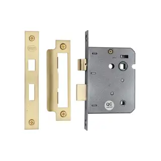 YKBL3N-SB M&period;Marcus York Bathroom Lock 3" Satin Brass