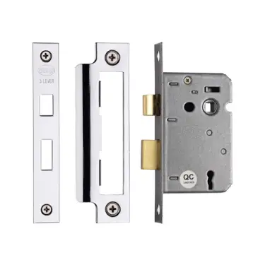 Click Here To Enlarge This Photo Of YKSL32N-PC&PN M&period;Marcus York 3 Lever Sashlock 2 &half;" Polished Chrome&sol;Nickel Finish