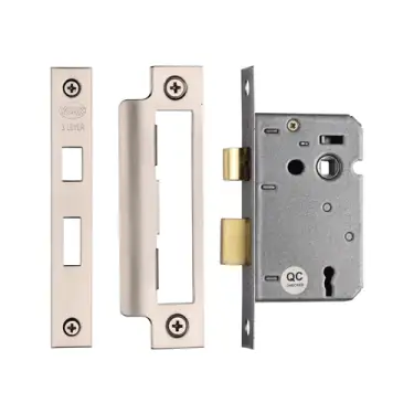 Click Here To Enlarge This Photo Of YKSL32N-SN&SC M&period;Marcus York 3 Lever Sashlock 2 &half;" Satin Chrome&sol;Nickel Finish