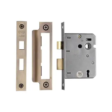 Click Here To Enlarge This Photo Of YKSL33N-AT M&period;Marcus York 3 Lever Sashlock 3" Antique Brass Finish