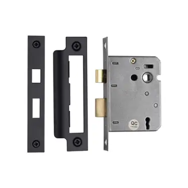 Click Here To Enlarge This Photo Of YKSL33N-BLK M&period;Marcus York 3 Lever Sashlock 3" Matt Black Finish