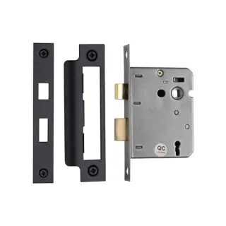 YKSL33N-BLK M&period;Marcus York 3 Lever Sashlock 3" Matt Black Finish