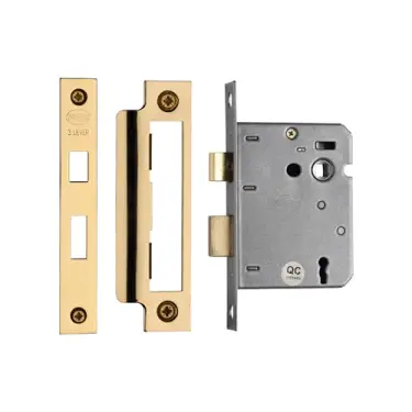 Click Here To Enlarge This Photo Of YKSL33N-PB M&period;Marcus York 3 Lever Sashlock 3" Polished Brass Finish