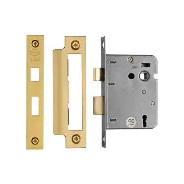 Click Here To Enlarge This Photo Of YKSL33N-SB M&period;Marcus York 3 Lever Sashlock 3" Satin Brass Finish