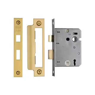 YKSL33N-SB M&period;Marcus York 3 Lever Sashlock 3" Satin Brass Finish