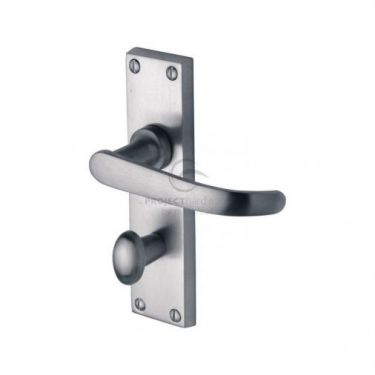Click Here To Enlarge This Photo Of PR920-SC M&period;Marcus Project Hardware Door Handle For Bathroom Avon Design Satin Chrome Finish