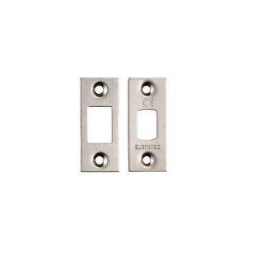 Click Here To Enlarge This Photo Of FSF5010SSS Carlisle Brass Eurospec Easi-T Satin Stainless Steel Forend Strike & Fixing Pack to Suit Heavy Duty Tubular Deadbolts &lpar;TLD&rpar;