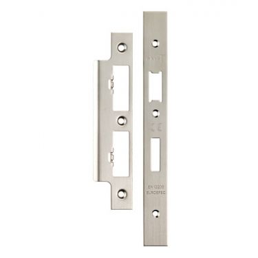 Click Here To Enlarge This Photo Of FSF5017SSS Carlisle Brass Eurospec Easi-T Satin Stainless Steel Forend Strike & Fixing Pack to Suit Architectural Din Sash&sol;Bathroom Locks &lpar;DLS7260EP&sol;DLS7860WC&rpar;
