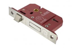 Atlantic - ALKSASH5LK25SC British Standard 5 Lever Key Sashlock 2&period;5" - Satin Chrome