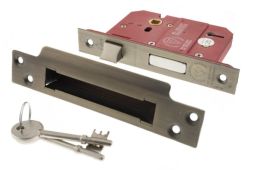Atlantic - ALKSASH5LK25UB British Standard 5 Lever Key Sashlock 2&period;5" - Urban Bronze