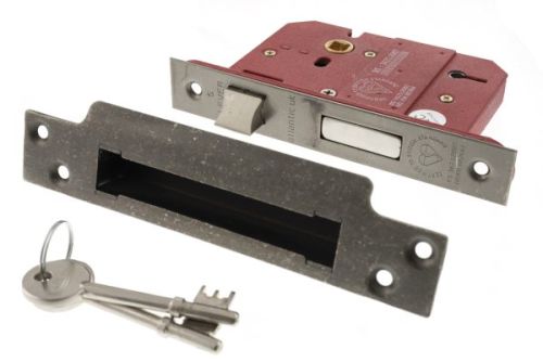 Click Here To Enlarge This Photo Of Atlantic - ALKSASH5LK3DS British Standard 5 Lever Key Sashlock 3" - Distressed Silver