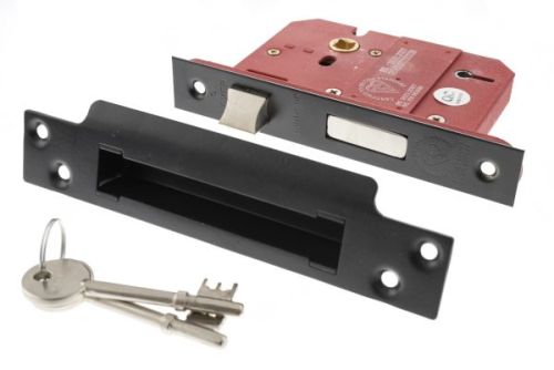 Click Here To Enlarge This Photo Of Atlantic - ALKSASH5LK3MB British Standard 5 Lever Key Sashlock 3" - Matt Black