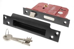 Atlantic - ALKSASH5LK3MB British Standard 5 Lever Key Sashlock 3" - Matt Black