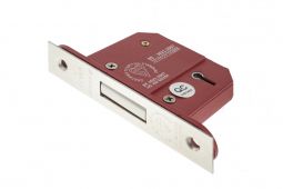 Atlantic - ALKDEAD5LK25PC British Standard 5 Lever Key Deadlock 2&period;5" - Polished Chrome
