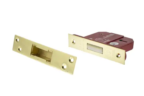 Click Here To Enlarge This Photo Of Atlantic - ALKDEAD5LK3PB British Standard 5 Lever Key Deadlock 3" - Polished Brass