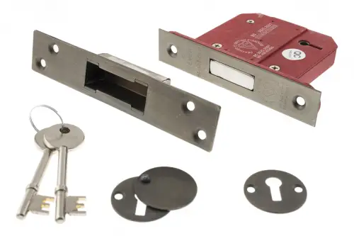 Click Here To Enlarge This Photo Of Atlantic - ALKDEAD5LK3UB British Standard 5 Lever Key Deadlock 3" - Urban Bronze