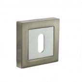 Atlantic - S4ESCKSSNPC STATUS Key Escutcheons on S4 Square Rose - Satin Nickel&sol;Polished Chrome