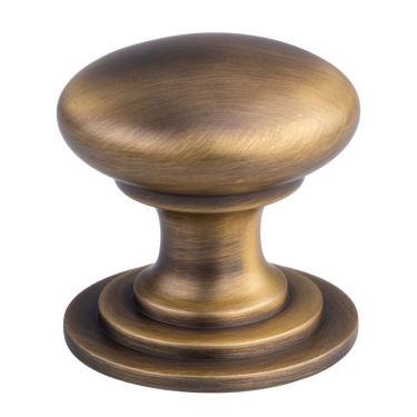Click Here To Enlarge This Photo Of M47DAB - Carlisle Brass Fingertip Design Victorian Knob 42mm Antique Brass