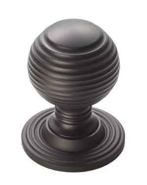 Click Here To Enlarge This Photo Of M1003MB - Carlisle Brass Fingertip Design Queen Anne Knob 22mm Matt Black
