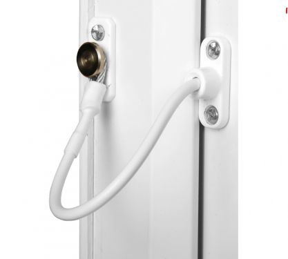 Click Here To Enlarge This Photo Of JACKLOC Perma Permanent Swivel&sol;Stud Window Restrictor Black