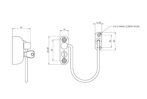 Click Here To Enlarge This Photo Of JACKLOC Pro-5 Lockable Cable Window Lock Anthracite Grey