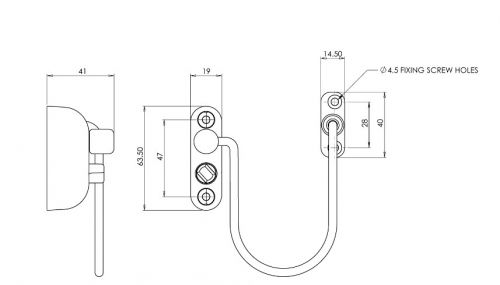 Click Here To Enlarge This Photo Of JACKLOC Pro-Twist Push & Turn Cable Window Lock White