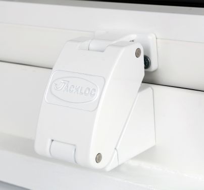 Click Here To Enlarge This Photo Of JACKLOC Titan Robust Folding Window Restrictor White