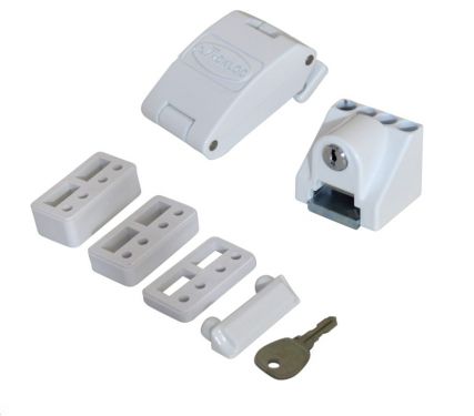 Click Here To Enlarge This Photo Of JACKLOC Titan Robust Folding Window Restrictor White