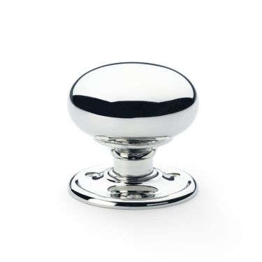 Click Here To Enlarge This Photo Of AW300-51-PC - Alexander & Wilks 'Kershaw' Classic Mushroom Door Knob 51mm dia&period; - Polished Chrome
