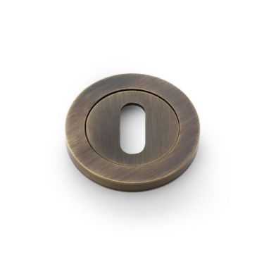 Click Here To Enlarge This Photo Of AW391AB - Alexander & Wilks Escutcheon Standard Profile on 50x6mm Rose - Antique Brass