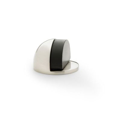 Click Here To Enlarge This Photo Of AW631SN - Alexander & Wilks Floor Mounted Oval Shielded Doorstop 45mm - Satin Nickel