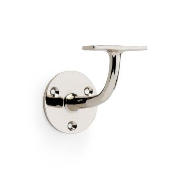 Click Here To Enlarge This Photo Of AW750PN - Alexander & Wilks Handrail Bracket &lpar;Heavy&rpar; 80mm projection - Polished Nickel