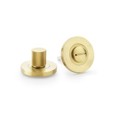 Click Here To Enlarge This Photo Of AW790SBPVD - Alexander & Wilks Thumbturn & Release Knurled on 50x6mm Rose - Satin Brass PVD