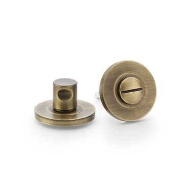 Click Here To Enlarge This Photo Of AW791AB - Alexander & Wilks Thumbturn & Release Plain on 50x6mm Rose - Antique Brass