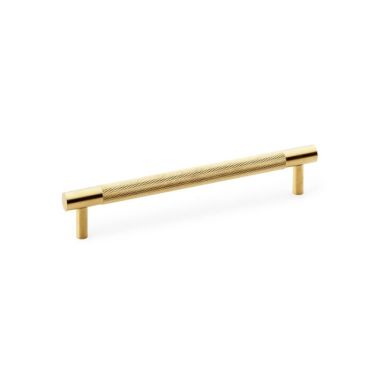 Click Here To Enlarge This Photo Of AW810-160-SBPVD - Alexander & Wilks Brunel Diamond Knurled T-Bar Cabinet Handle - Satin Brass PVD - 160mm Centres