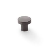 AW821-30-DBZ - Alexander & Wilks Plain Face Round Cupboard Knob - Dark Bronze - 30mm