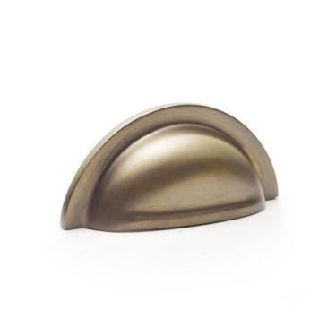 Click Here To Enlarge This Photo Of AW903AB - Alexander & Wilks Ridged Cup Pull 76mm c&sol;c - Antique Brass