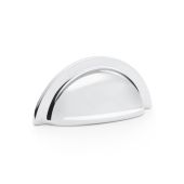AW903PC - Alexander & Wilks Ridged Cup Pull 76mm c&sol;c - Polished Chrome