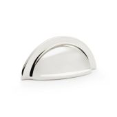 AW903PN - Alexander & Wilks Ridged Cup Pull 76mm c&sol;c - Polished Nickel