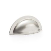 AW903SN - Alexander & Wilks Ridged Cup Pull 76mm c&sol;c - Satin Nickel