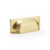 AW905SBPVD - Alexander & Wilks Quantock Cup Pull Handle - Satin Brass PVD - 96mm c&sol;c