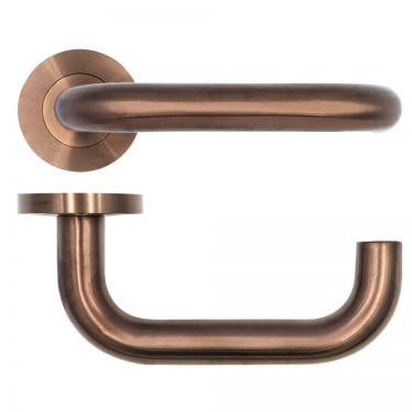 Click Here To Enlarge This Photo Of RT030PVDBZ - Zoo Hardware Rosso Tecnica 'Maggiore' Lever on Round Rose - Bronze