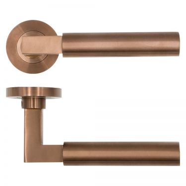 Click Here To Enlarge This Photo Of RT050PVDBZ - Zoo Hardware Rosso Tecnica 'Garda' Lever on Round Rose - Bronze
