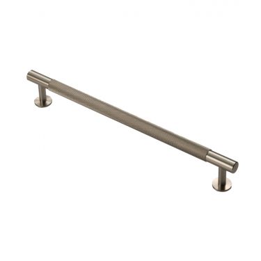 Click Here To Enlarge This Photo Of FTD700ESN - Carlisle Brass Fingertip Design Knurled Pull Handle 254mm &lpar;224mm c&sol;c&rpar; Satin Nickel