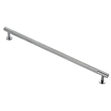 Click Here To Enlarge This Photo Of FTD700HCP - Carlisle Brass Fingertip Design Knurled Pull Handle 370mm &lpar;320mm c&sol;c&rpar; Polished Chrome