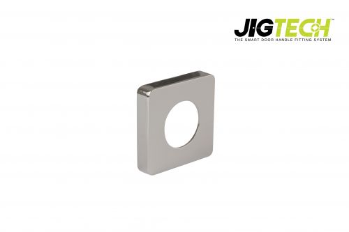 Click Here To Enlarge This Photo Of JTA5300 Jigtech Polished Chrome Square Passage Cover Rose &lpar;pair&rpar;