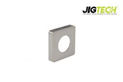 JTA5301 Jigtech Satin Chrome Square Passage Cover Rose &lpar;pair&rpar;
